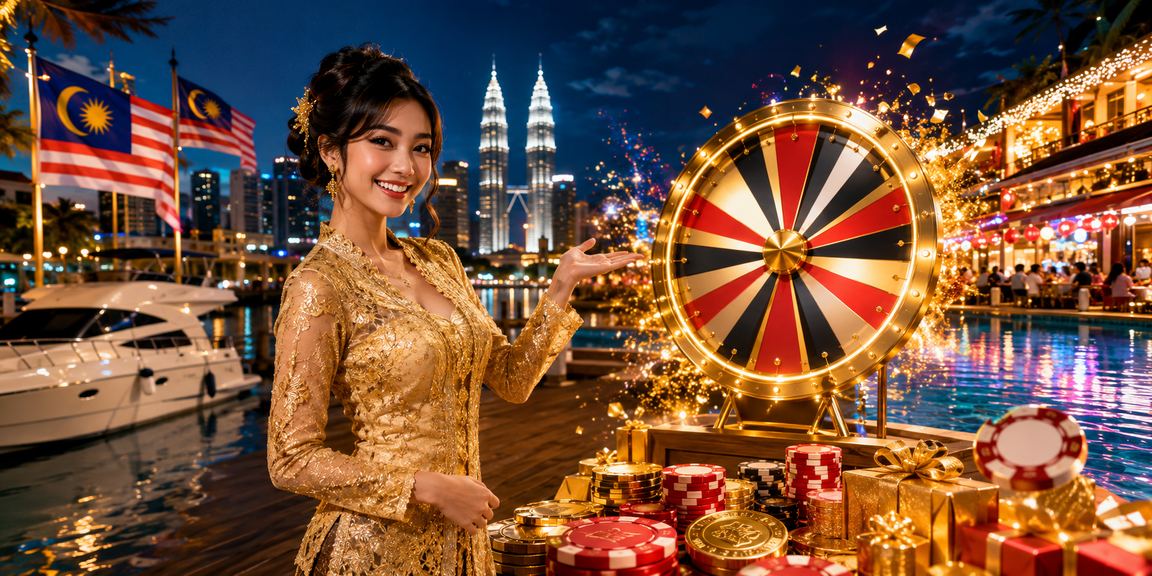 Pemain wanita berpakaian kebaya bermain roulette di kasino Kuala Lumpur