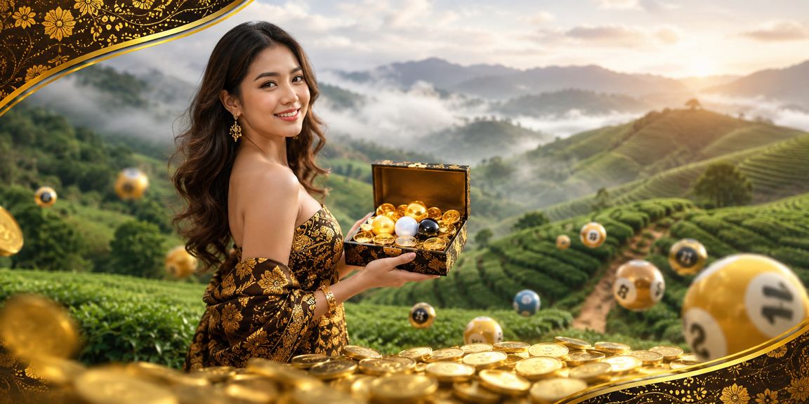 Loteri nombor Malaysia dengan motif batik tradisional